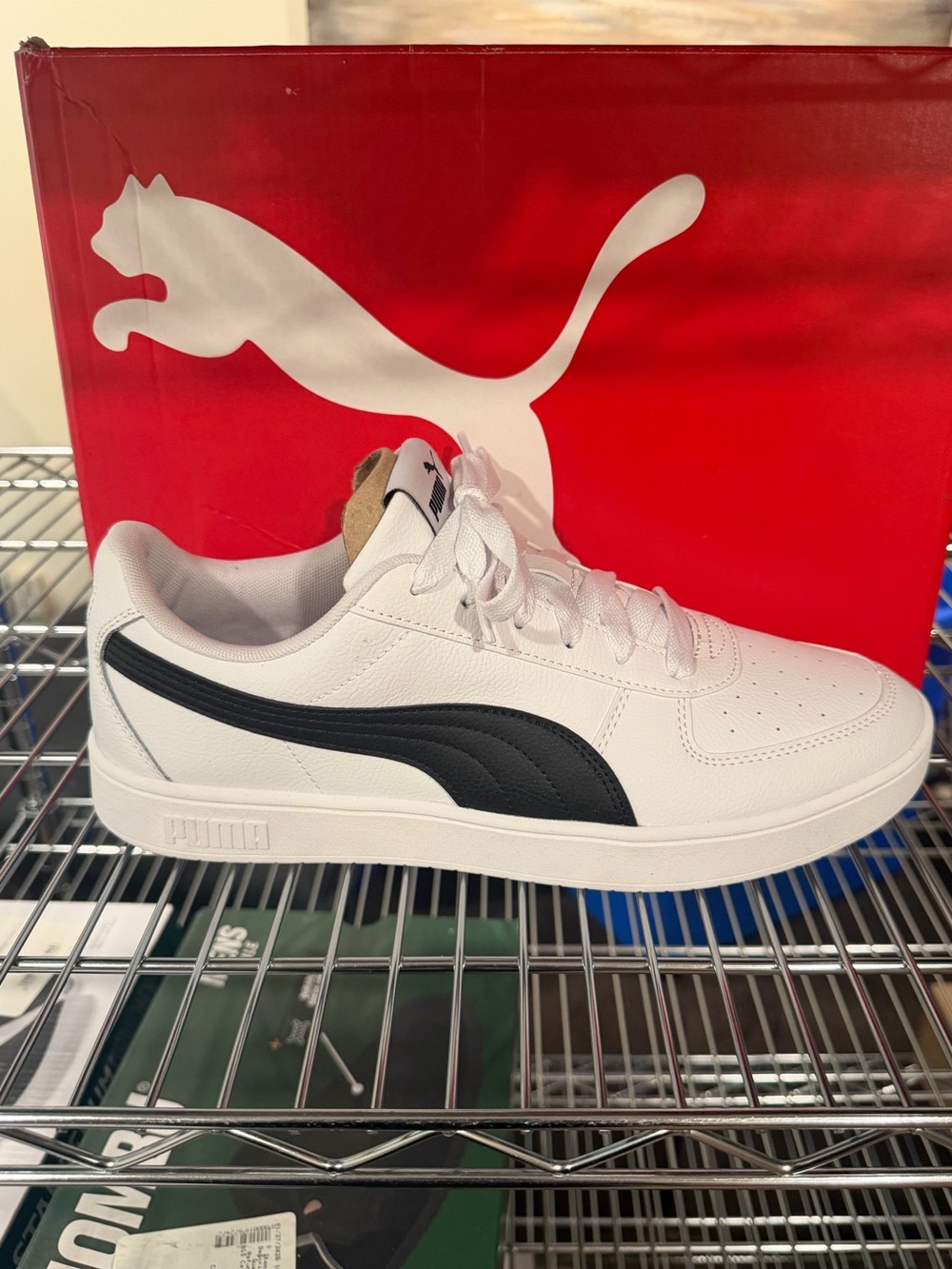 PUMA Court Rc Lace Up Mens White Sneakers Fashion Shoes Size 11 M US